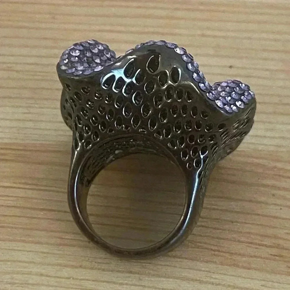 Joan Boyce Crystal Abstract Statement Fashion Ring - Picture 6 of 9